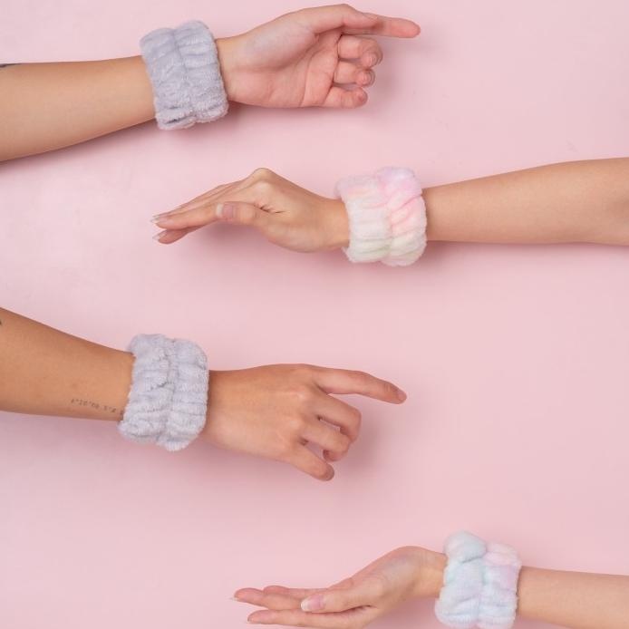 T&amp;Y Handuk Pergelangan Tangan 2 Pcs Anti Basah Isi Sepasang Face Wash Hand Wrist Band Handuk Cuci Pergelangan Tangan