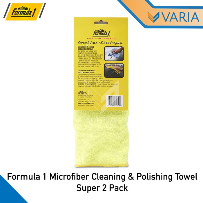 Formula 1 Super 2 Pack Microfiber Cleaning &amp; Polishing Lap Mobil