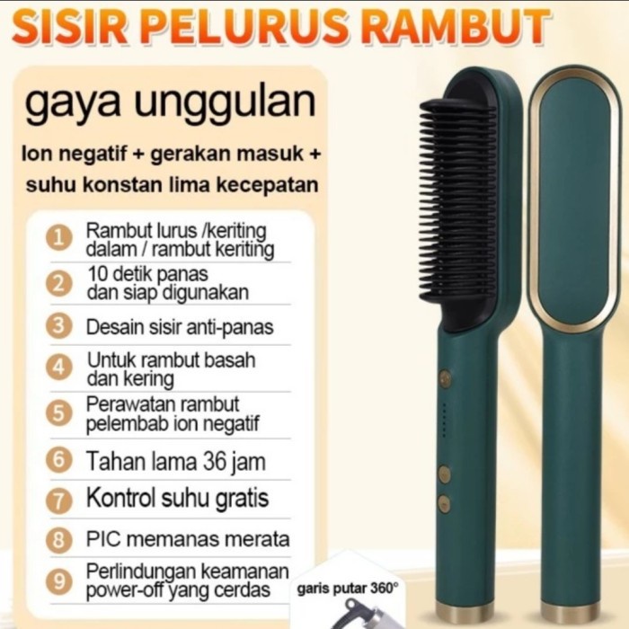 BOP SISIR PELURUS RAMBUT STRAIGHT COMB HAIR STYLIST FH909 FH-909 CATOKAN SISIR PELURUS RAMBUT VIRAL