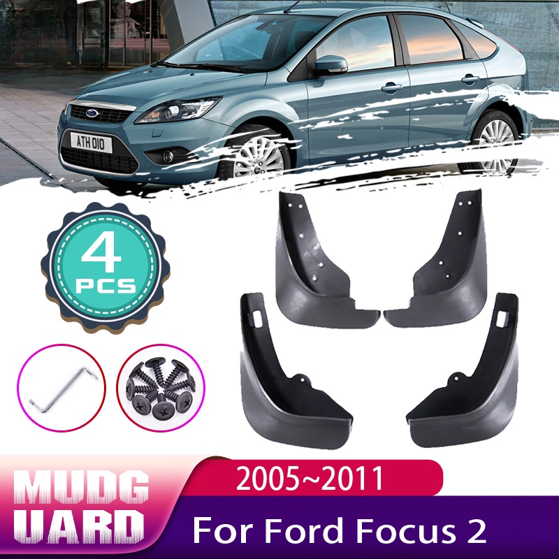 4pcs Flaps Lumpur Mobil Untuk Ford Focus2 MK2 MK2.5 Hatchback 2005~2011 Mudguard Splash Guards Fender Mudflaps Aksesoris Mobil