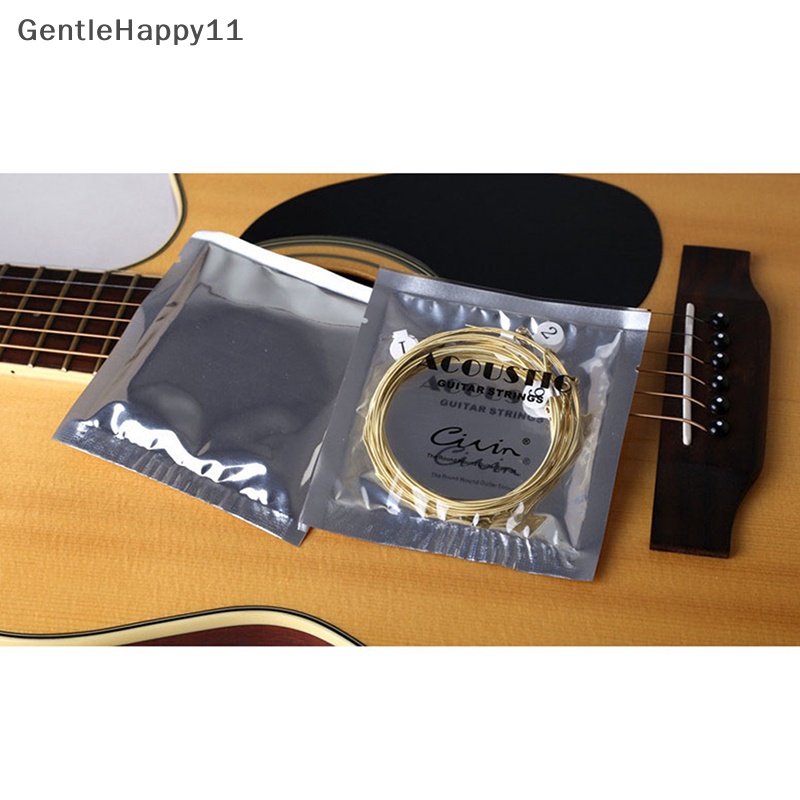 Gentlehappy 1set 6pcs Senar Gitar Bahan Baja Lapis Nikel Latihan Untuk id Gitar Akustik