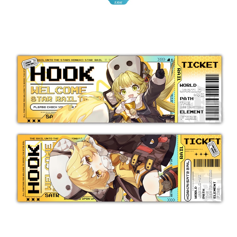 Honkai Star Rai 2karakter Game Anime Kafka Luocha Fu Xuan Yukong Clara Dan Heng Bookmark Koleksi Dua Sisi Poster Kartu Bookmark Hadiah Collections [ZK]