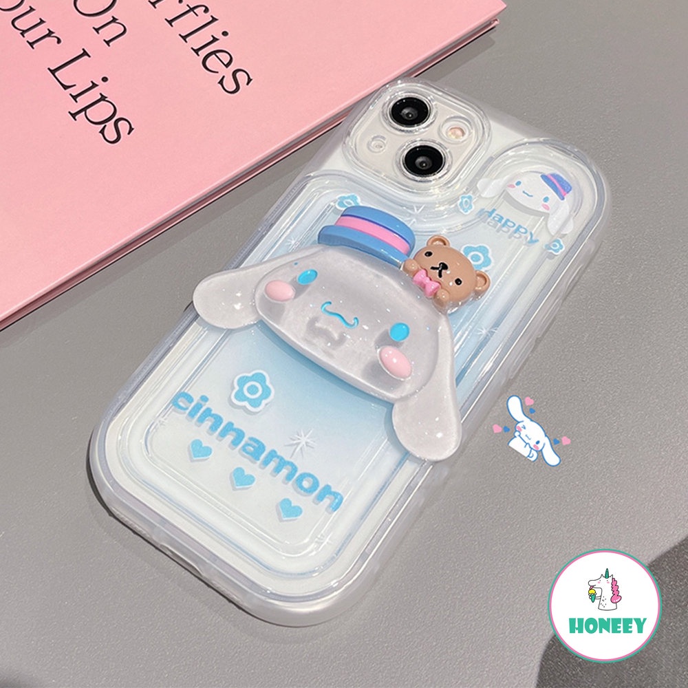 Casing Ponsel Cinnamoroll Kartun 3D Yang Indah Untuk iPhone 14pro Max Case iPhone 11 Pro Max13 12 Pro XR XS Max7 8 14 Plus Airbag Bening Penutup Belakang