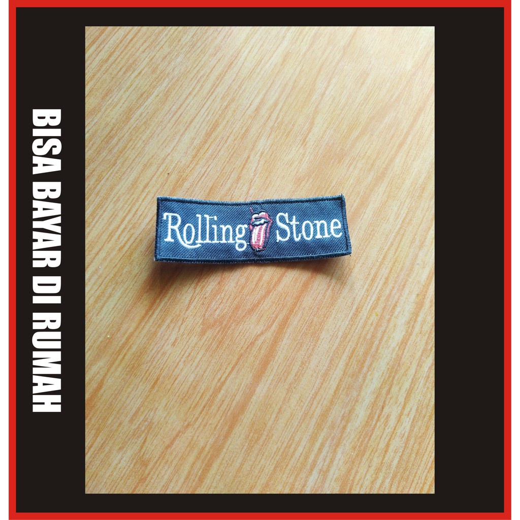 Bordir Patch Emblem Bordir Mini Kecil Murah Band Metal Punk Hitam Untuk Jaket Keren Rolling Logobisa