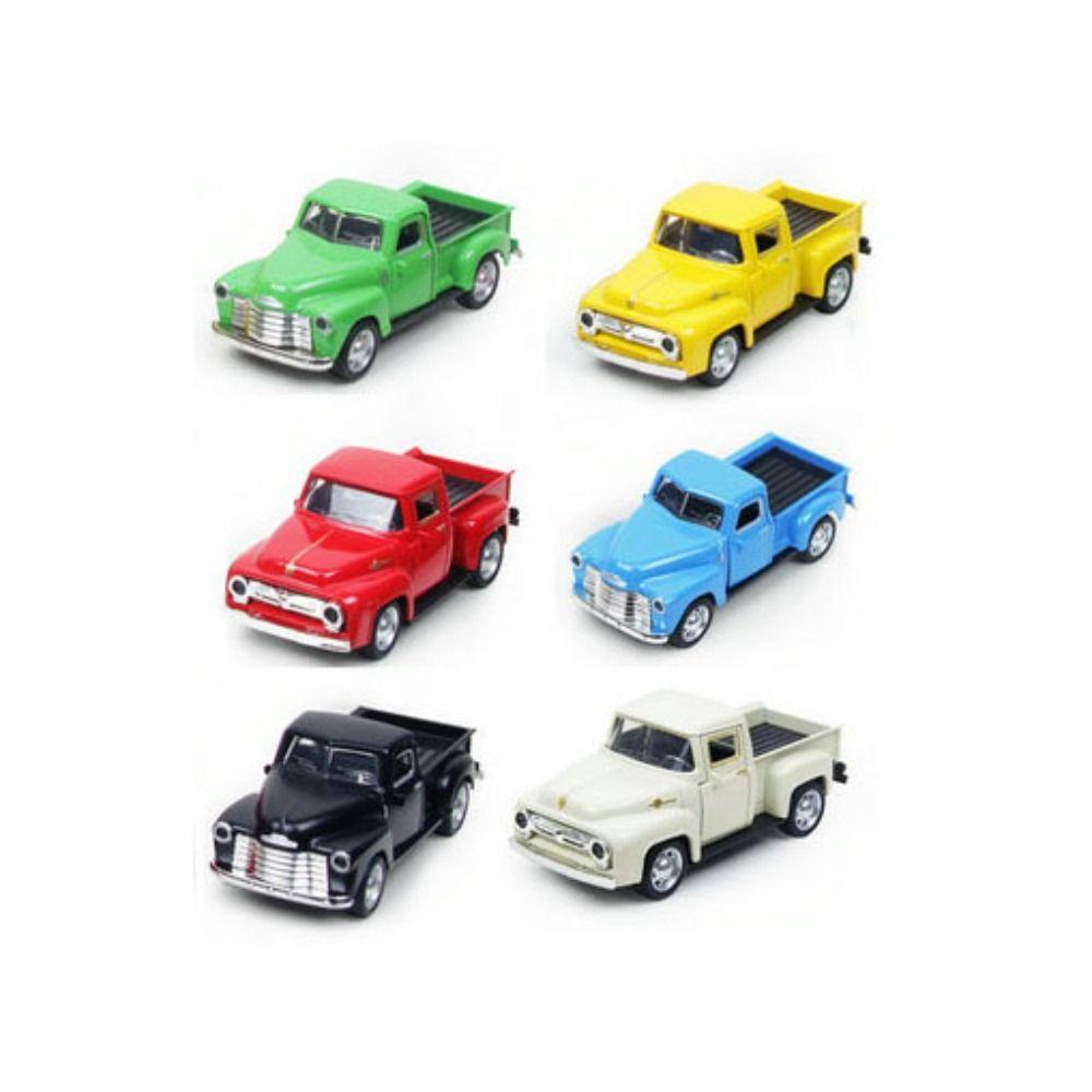 Lanfy Classic Pickup Car Model Mobil Klasik Dekorasi Rumah Kantor Simulasi Model Statis1/32 Alloy Pull Back Vehicle Toy Untuk Hadiah Ulang Tahun