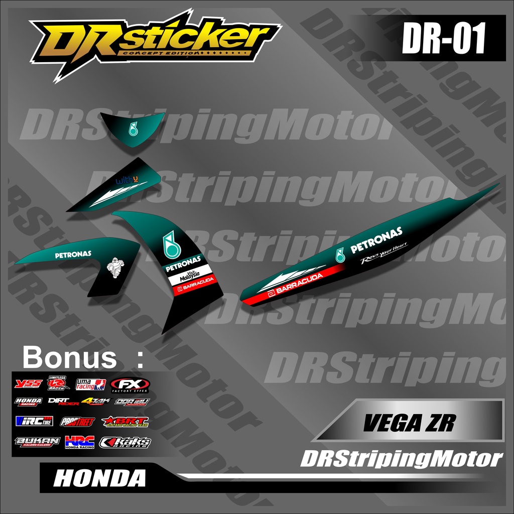 169 sTRIPING vEGA zR Desain Petronas Semi Full - Striping Murah Petronas Vega Zr