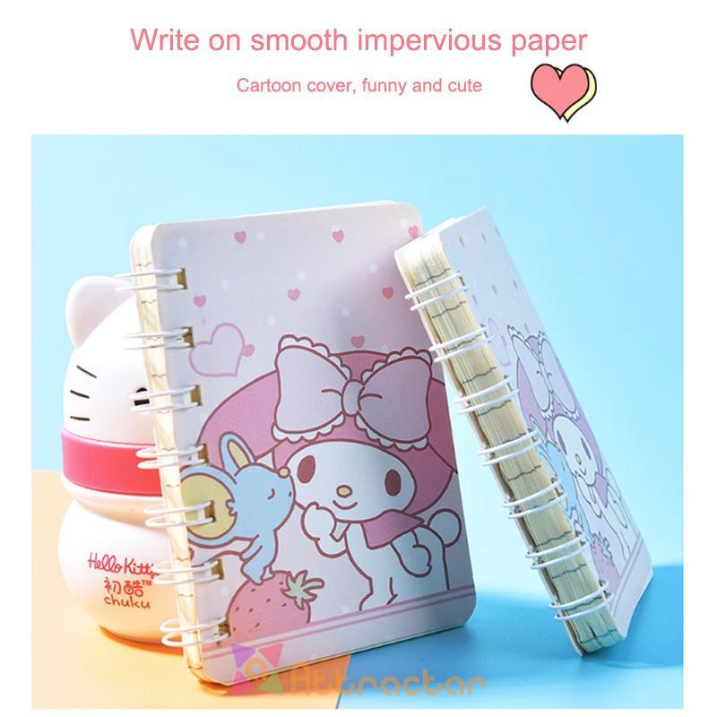 

✨In Stock A7 Cute Mini Coil Notebook Kartun Kuromi Girly Notepad Portable Portable Small Diary-AT