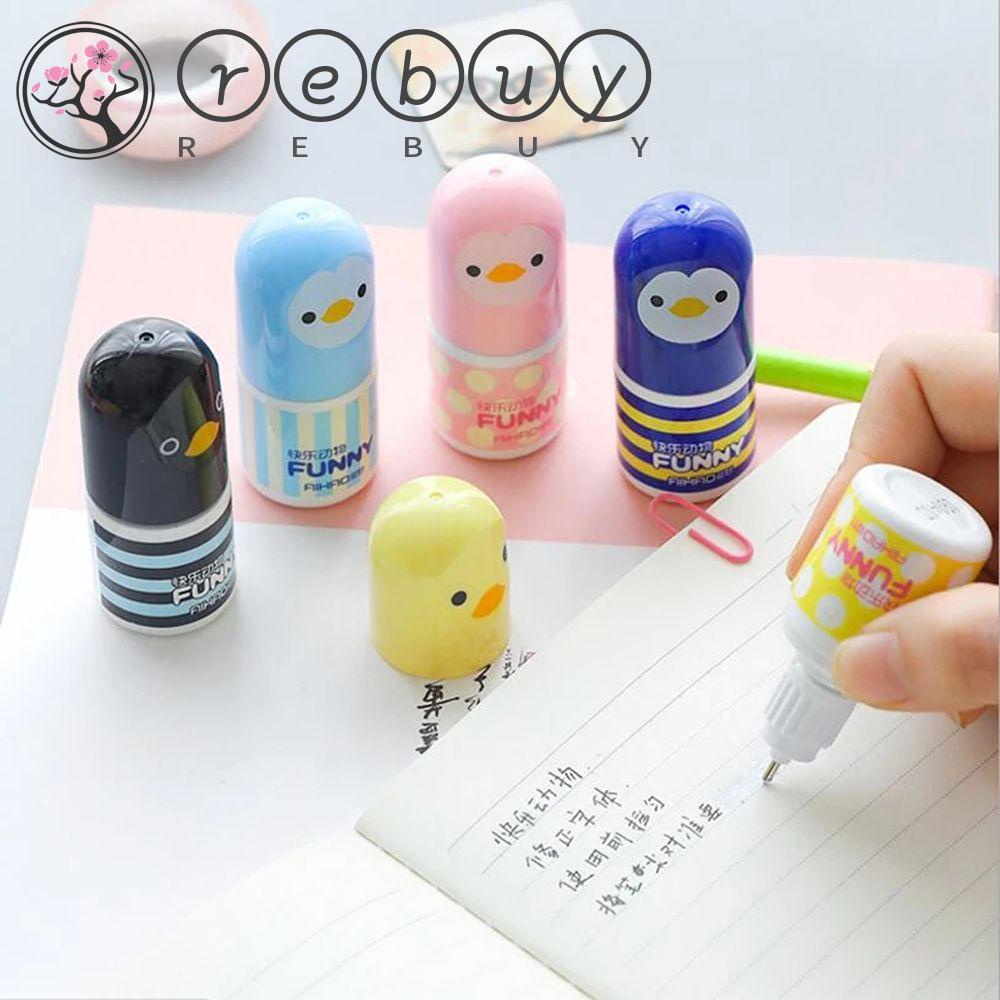 REBUY Rebuy Correction Fluid Portable Kawaii Alat Koreksi Pasokan Kantor Novelty Chick White Corrector Korektor Tulisan