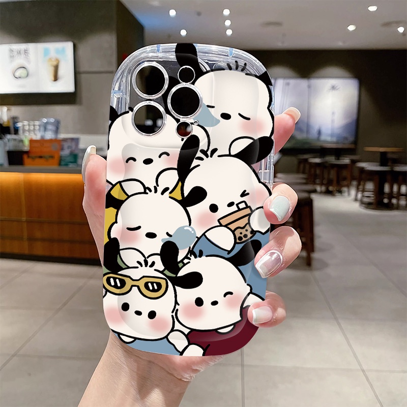 IPHONE Casing Soft Transparan Kompatibel Untuk Iphone14 12 13 11 Pro XS Max XR X8 +7 Plus Case TPU Shockproof Anjing Lucu Silikon Phone Cover