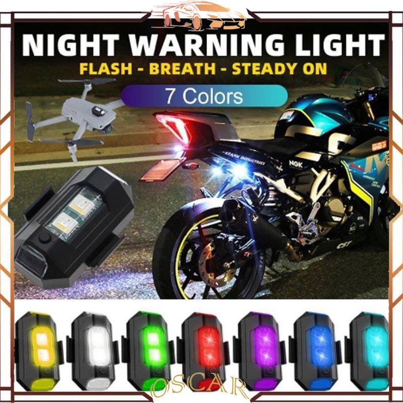 Strobo Lampu LED 7 Warna Universal Anti Tabrakan Untuk Motor / Pesawat / Drone