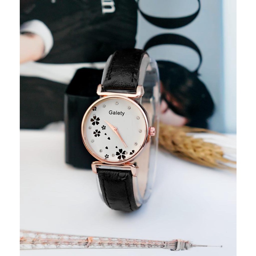 BAJ Jam Tangan Quartz Strap PU Analog Casual Gaya Retro Wanita &amp; Pria Ulzzang Watch Korean Fashion RM093