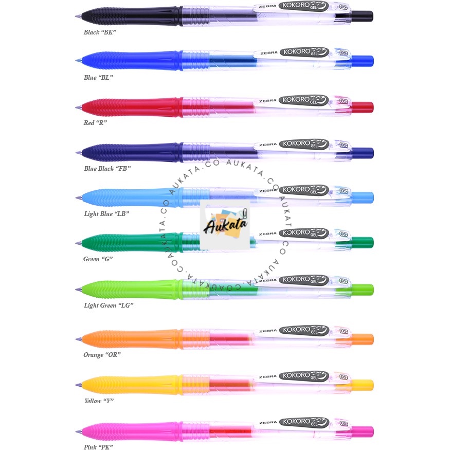 

Pulpen Gel Kokoro / Zebra Kokoro Color 0,5mm Pulpen Gel Warna Kokoro Zebra 0.5mm Bolpen Gel Pen Color 0,5 mm