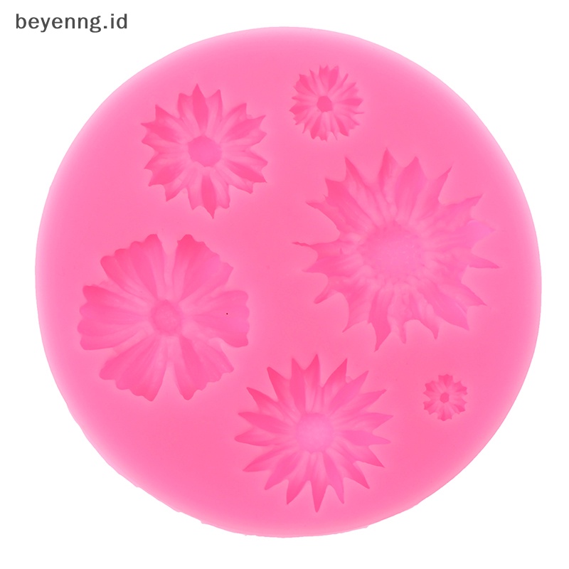 Beyen 3D Kelopak Bunga Matahari Timbul Cetakan Silikon Relief Fondant Alat Dekorasi Kue ID
