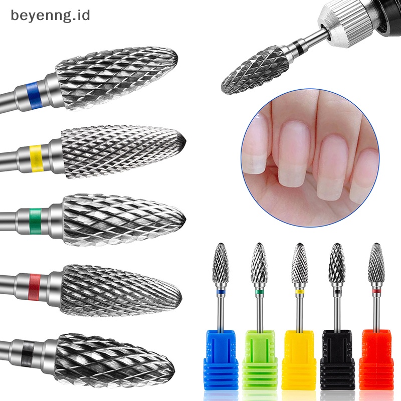 Beyen Carbide Tungsten Nail Drill Bit Manicure Drill Untuk Milling Cutter Kikir Kuku ID