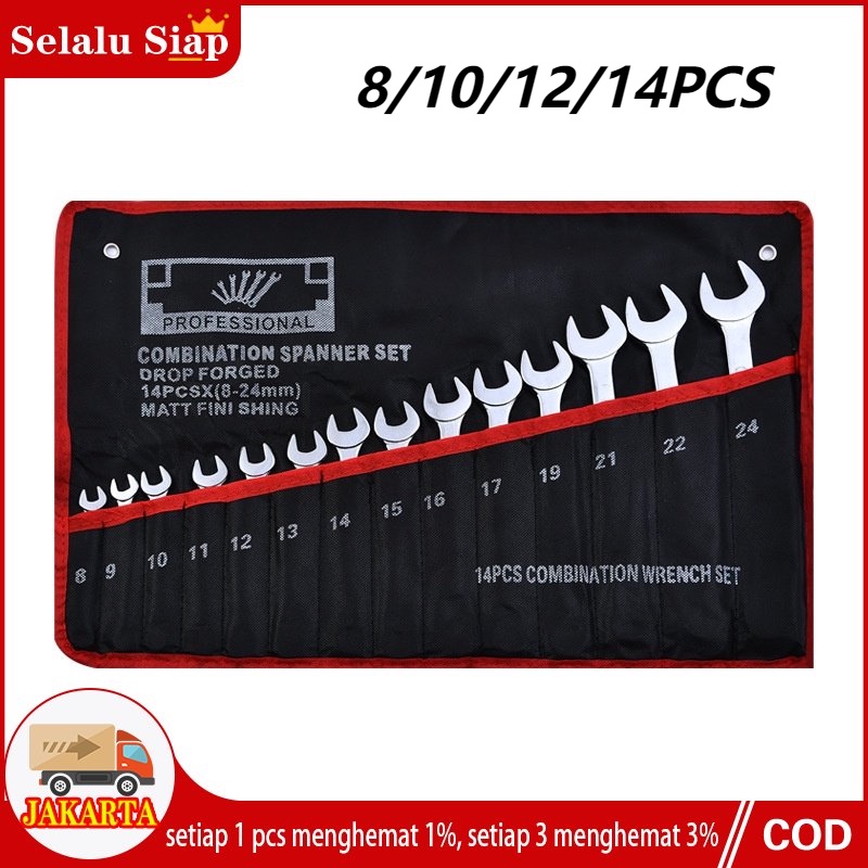 Tool Superman Kunci Ring Pas set 14 pcs 8-24mm kunci pas Harga murah barang berkualitas Original 100%