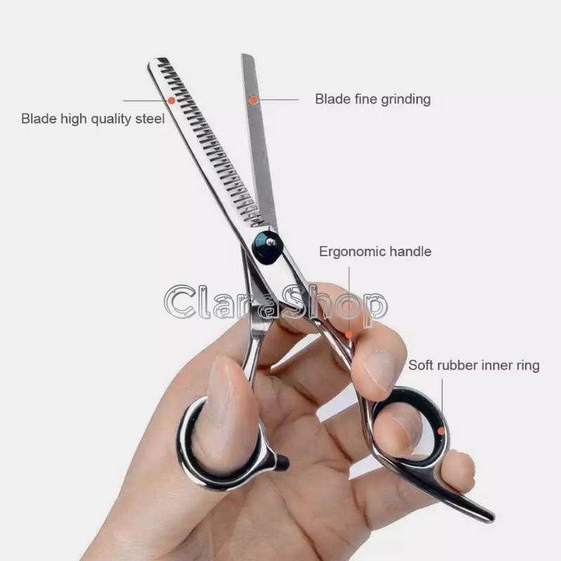 Gunting Rambut Sasak / Gunting Rambut ZIG-ZAG Full Stainless steel Super Tajam