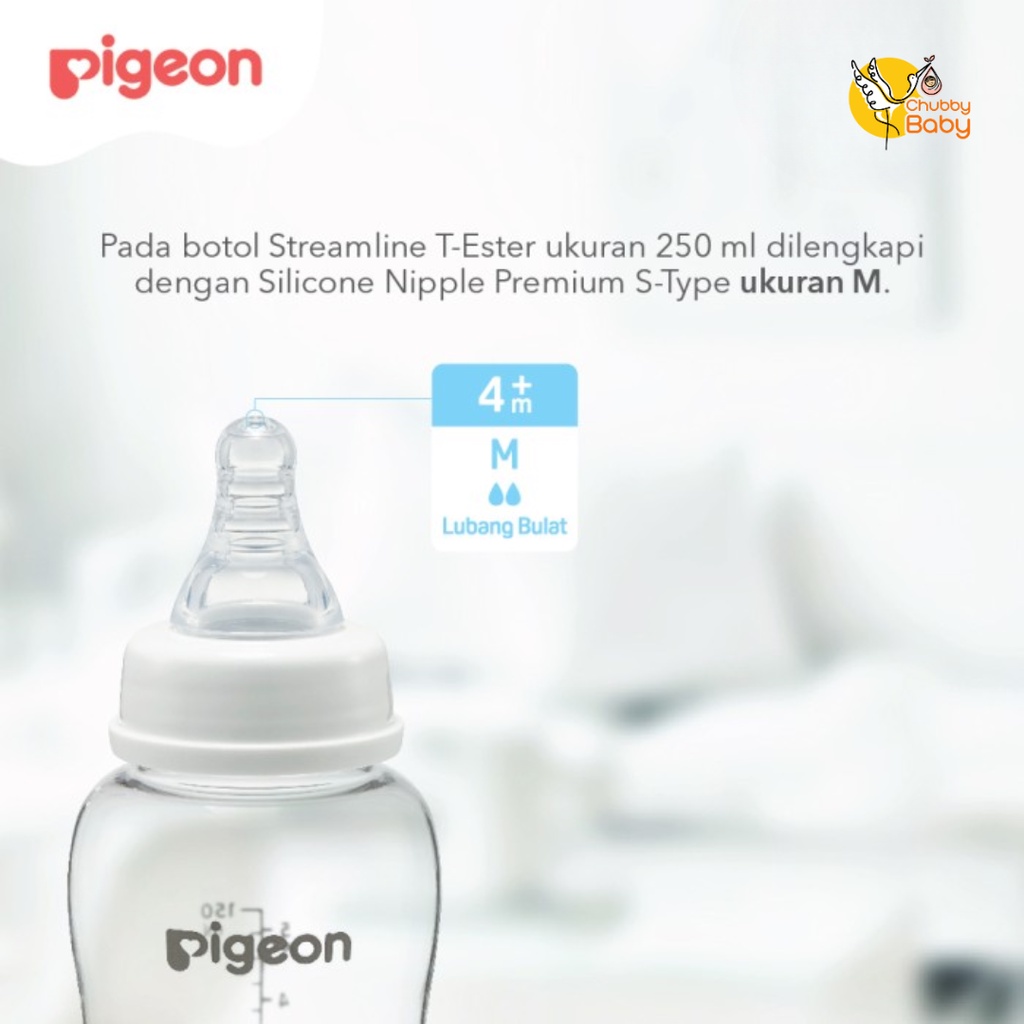 PIGEON Botol T-Ester Streamline with S-type Nipple