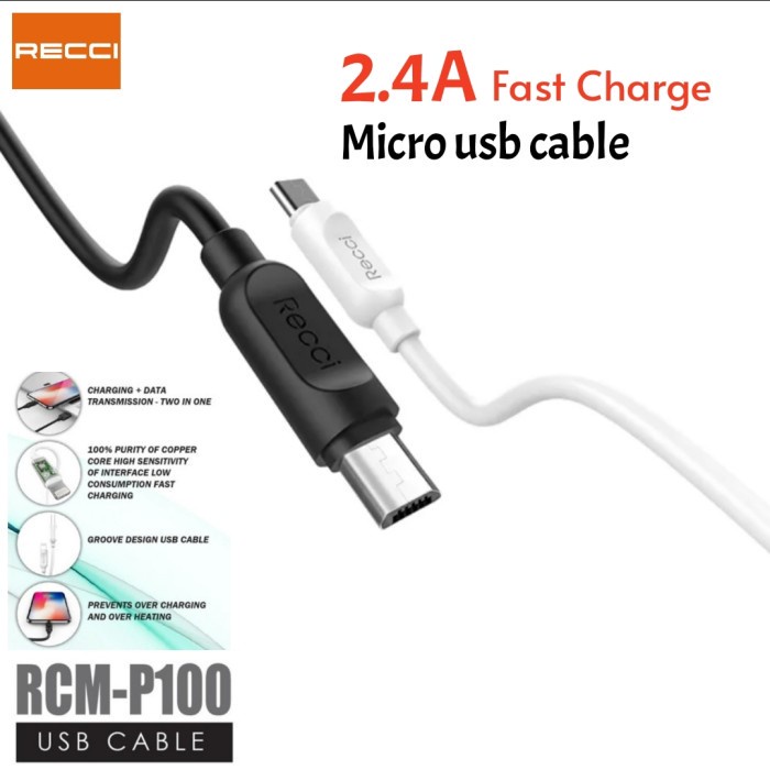 Kabel Data Murah Recci RCT P100 Original Type C