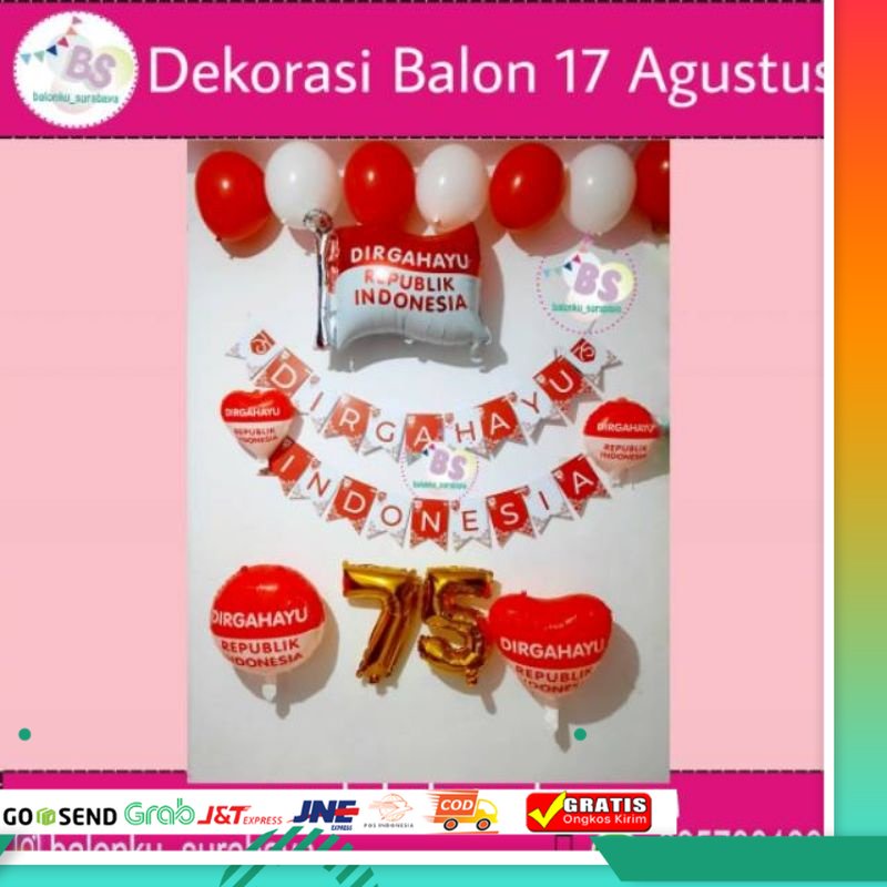 dekorasi balon agustusan balon 17 agustus