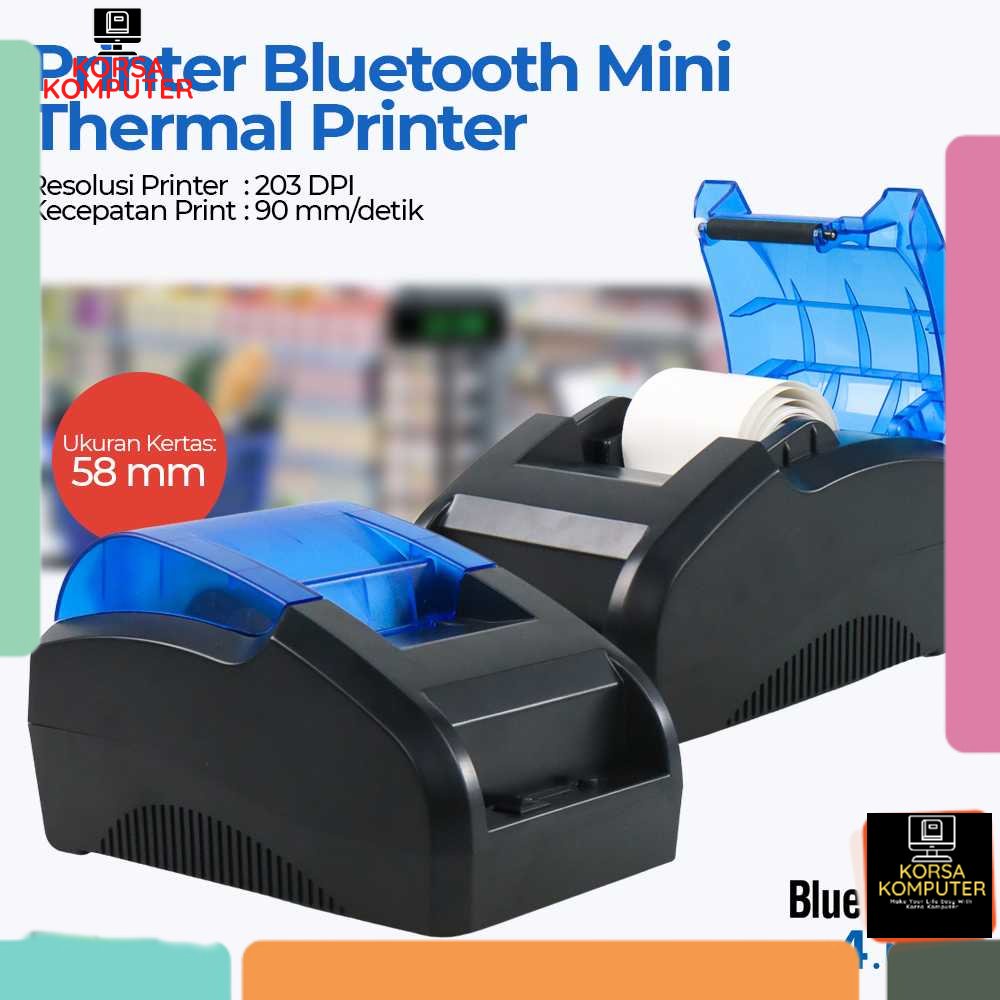 Printer Kasir Bluetut Printer Struck Portable Printer Bluetooth Mini Thermal Printer Portable POS 58