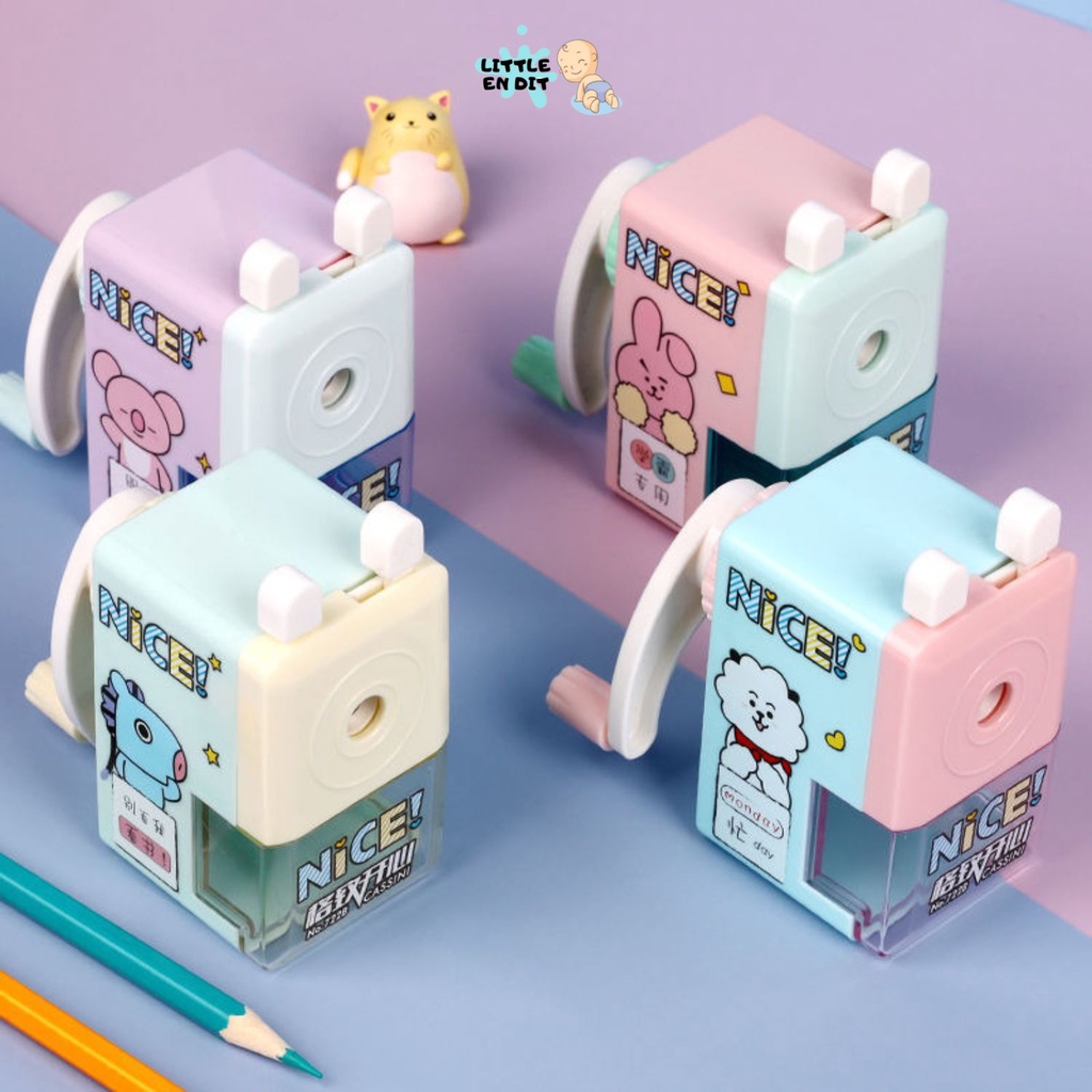 

Littleendit ATK16 Rautan Mini/ Serutan Pensil Berkarakter/ Rautan Anak Sekolah/ Serutan Meja Putar