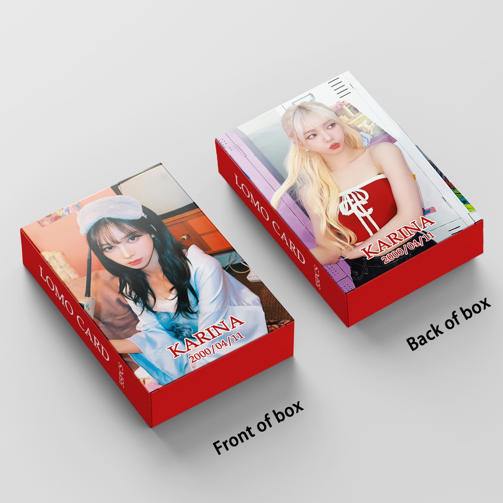 55pcs /box KARINA AESPA Photocards Album MY WORLD Kartu Lomo Kpop Postcards