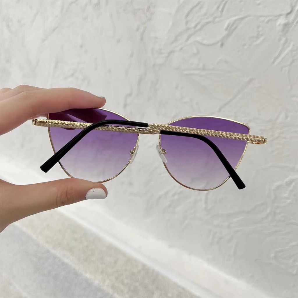 ZAYKA==Kacamata Fashion Import Terbaru Model Cat Eye dengan Motif di Gagang Eyewear Sunglasses