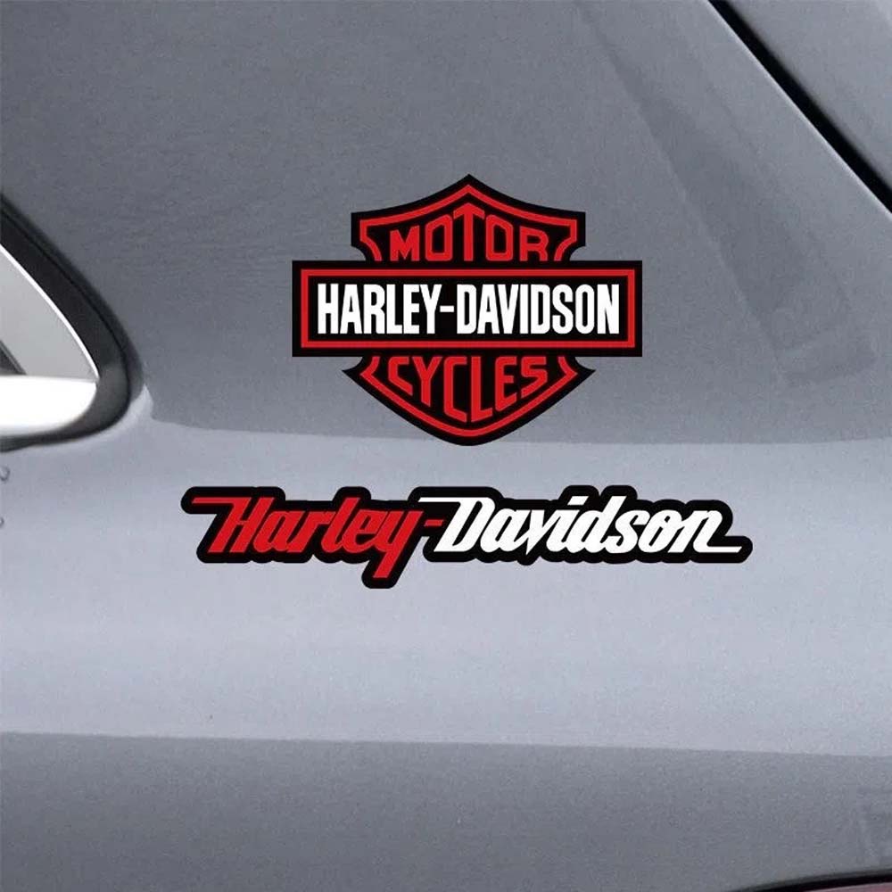 Harley Stiker Reflektif emblem LOGO Motor Aluminium Decal Dekorasi Tangki Bbm Untuk Harley-Davidson Dyna Street Bob Rider XL 883 Electra Glide Road King