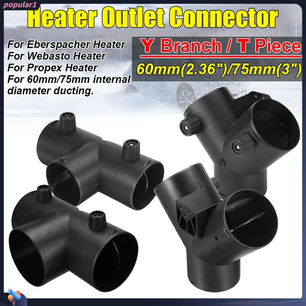 POPULAR 60mm /75mm Konektor Ducting Ventilasi Udara Aksesoris Mobil Closable Open Y T Piece Untuk Webasto Pemanas Parkir Solar