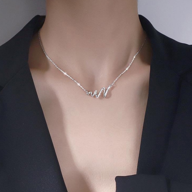 Kalung Geometris Melingkar Fashion Berlian Imitasi Alloy Untuk Wanita