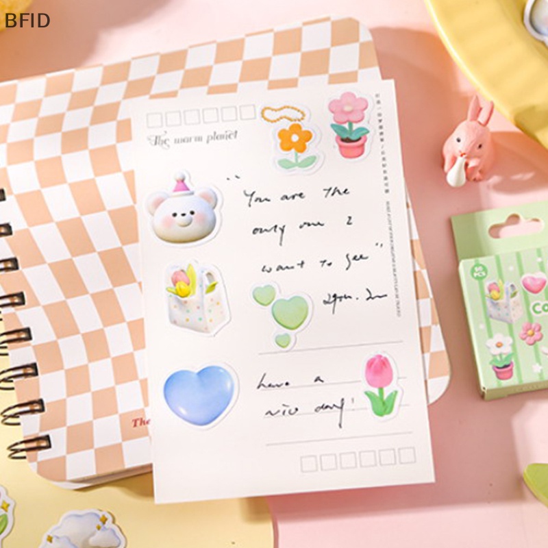 [BFID] 50pcs Kawaii Marshmallow Animal Stiker Hias Bahan Scrapbooking Label Diary Stationery Album Phone Journal Planner [ID]