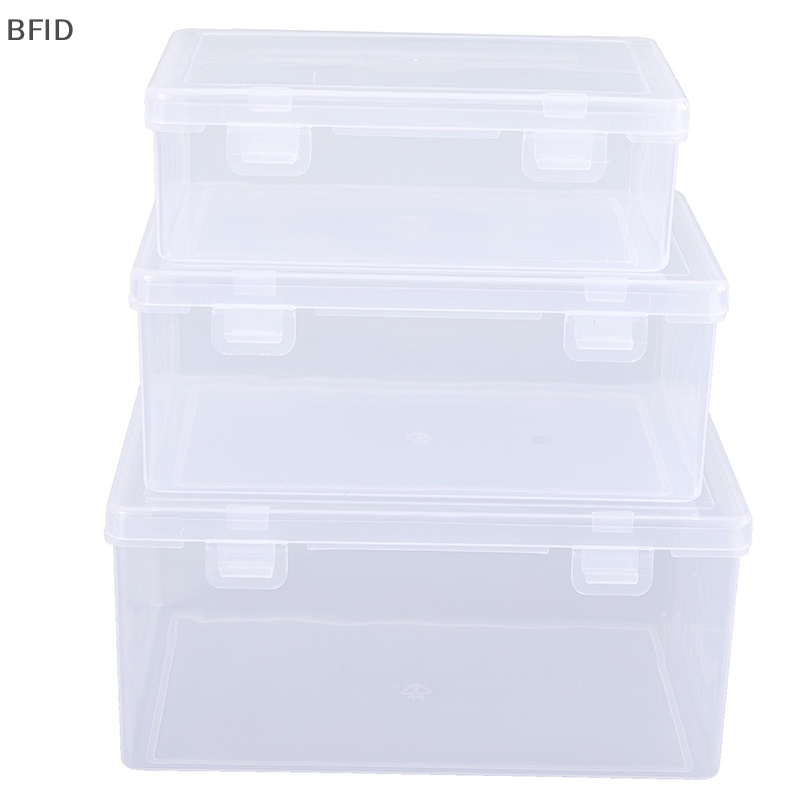 [BFID] Pp Storage Box Transparan Desktop Organizer Kapasitas Besar Stiker Kotak Pensil Tempat Subpaket Desktop Stationery Kotak Penyimpanan [ID]