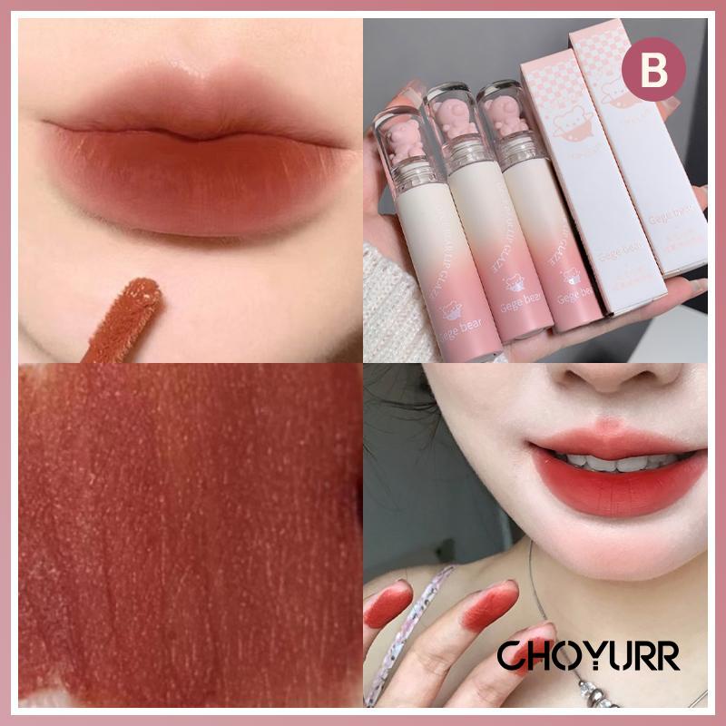 【COD】Gege Bear Lip Glaze Beruang Kecil Lucu Gege Bear Lip Mud Matte Soft Mist Tahan Lama-CH