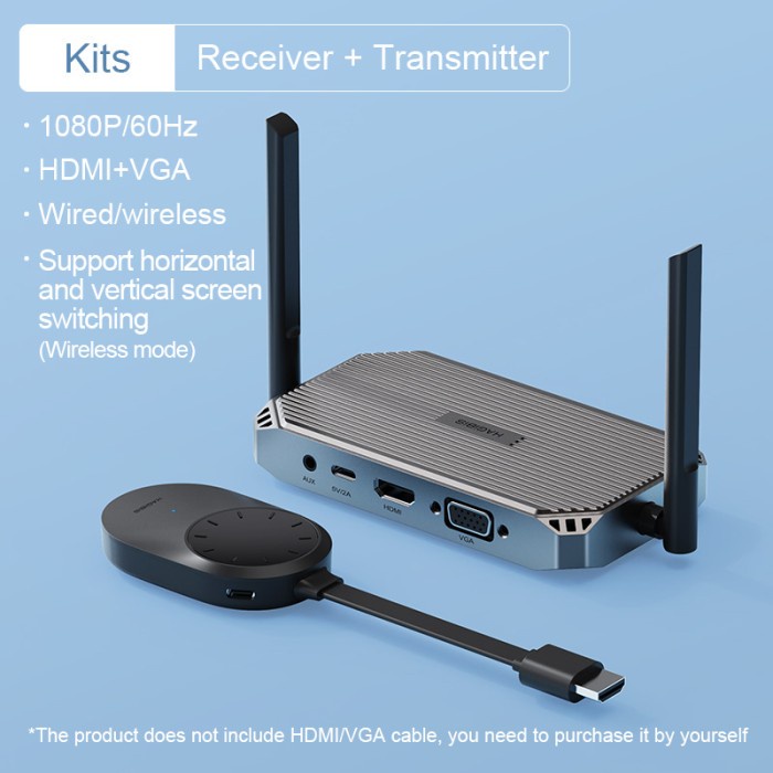 PNK23 HAGIBIS G9W Wireless HD Transmitter Receiver Kit Cast Pro