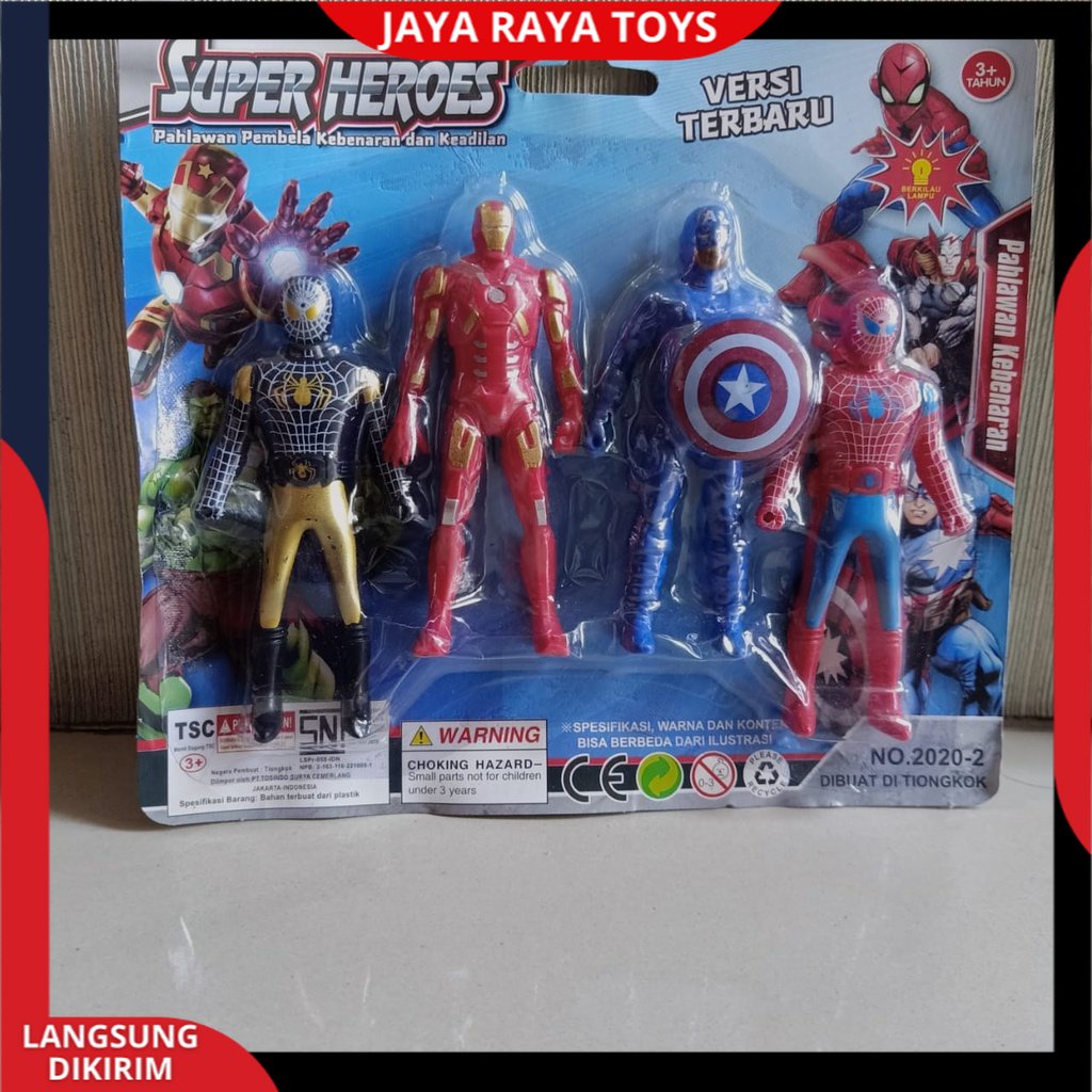 2020 - 2 MAINAN ROBOT SUPERHEROES ISI 4 PCS MINI / mainan robot Figur Avengrs SNI