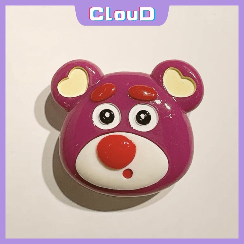 3D DIY Funny SpongeBob Patrick Lovely Strawberry Bear Lotso Disney Universal Scalable Phone Stand Holder Cartoon Winnie The Pooh Cute Melody Kuromi Glossy Foldable Phone Bracket