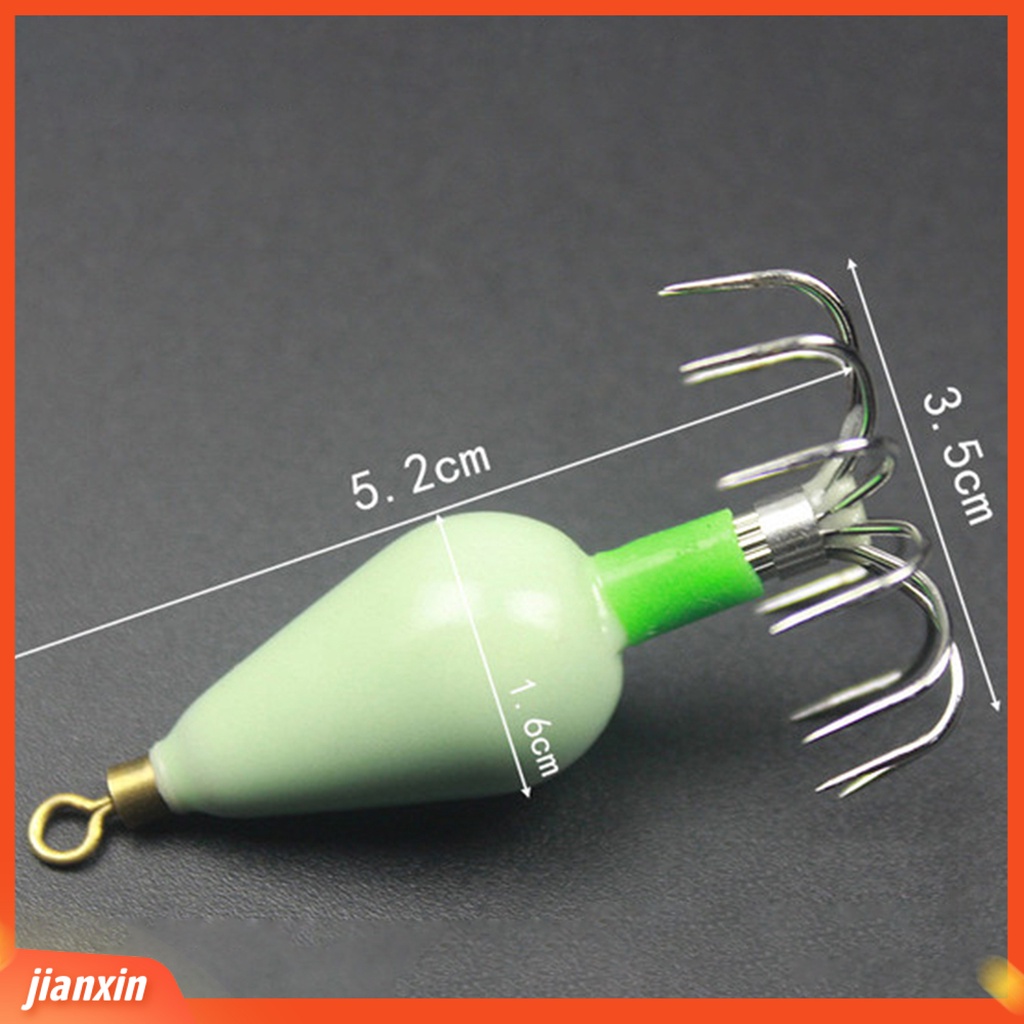 (In Stock) Kait Cumi Jig Cumi Ringan Neon Kekerasan Tinggi Bahan Metal Cuttlefish Untuk Memancing