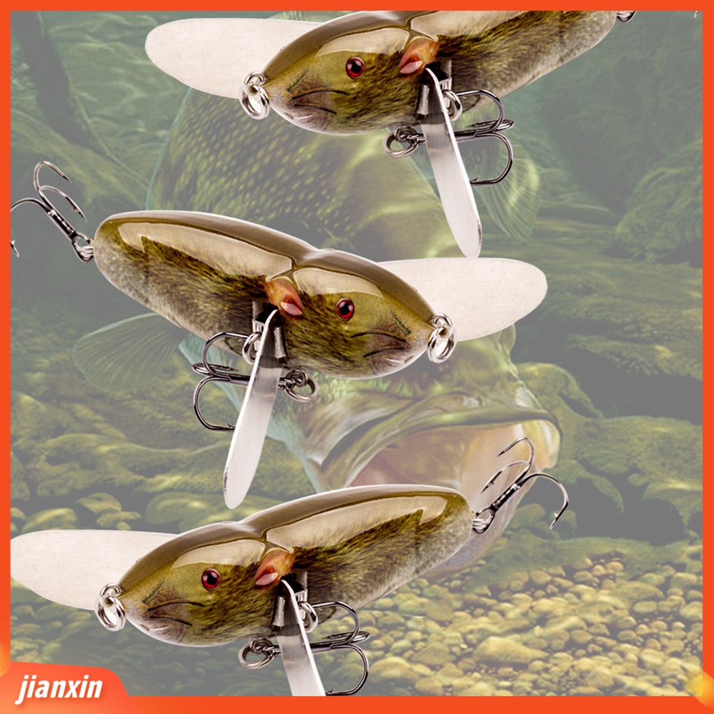 (In Stock) 8cm /14g Umpan Pancing Simulasi 3D Fisheyes Tajam Kait Mini Reusable Atraksi Ikan Ringan Topwater Buatan Mouse Bass Umpan Peralatan Memancing