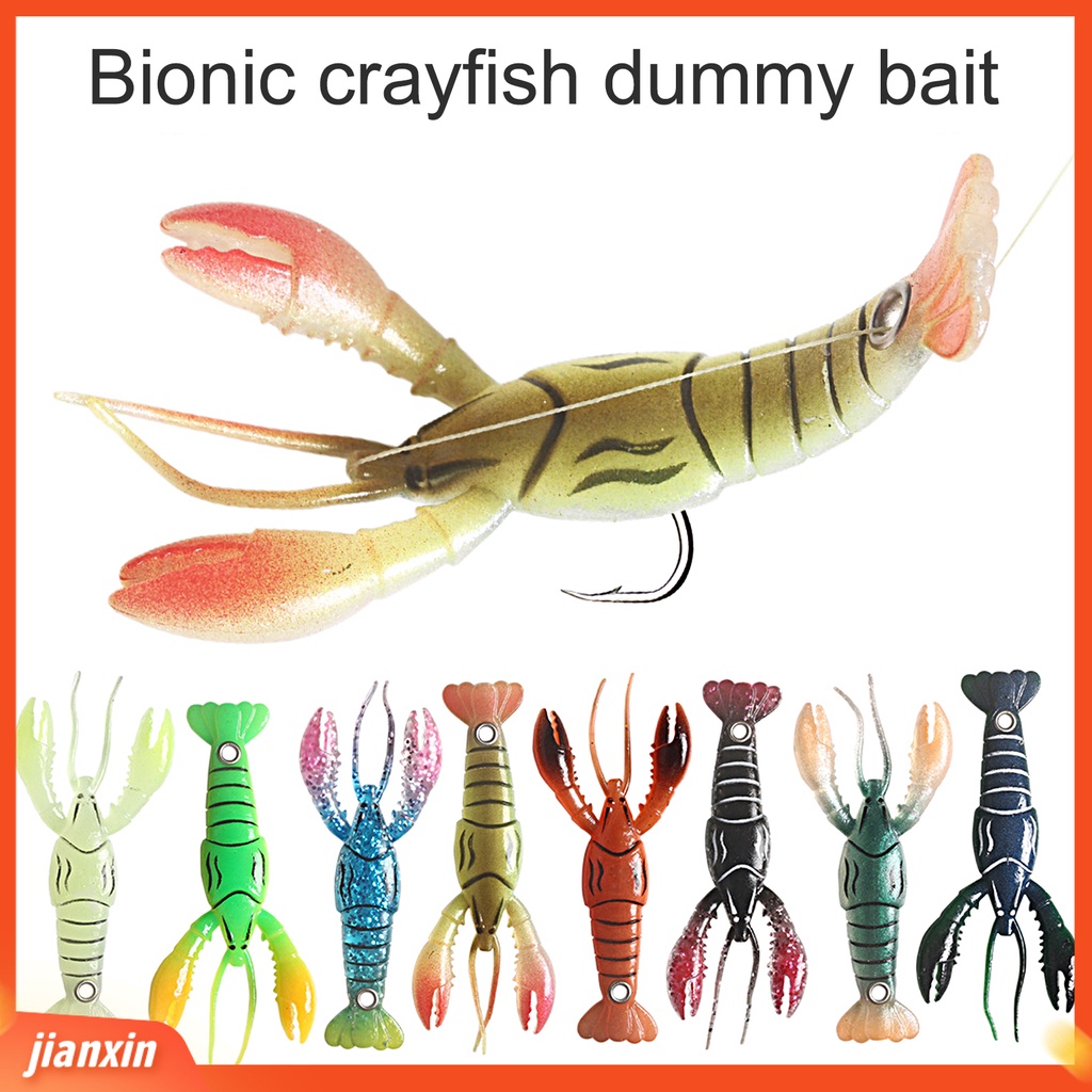 (In Stock) 9.5cm /6g Umpan Pancing Simulasi Tinggi Menggoda Penembus Kuat Luminous Liitle Lobster Shape Lembut Palsu Lure Fishing Tackle