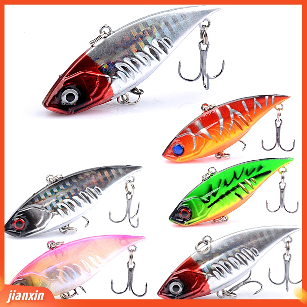 (In Stock) 5Pcs 6.8CM /11G Memancing Memikat Cincin Simulasi Manik-Manik 3D Fisheyes Disederhanakan Warna Cerah Atraksi Ikan Universal Tenggelam VIB Buatan Umpan Keras Perlengkapan Memancing