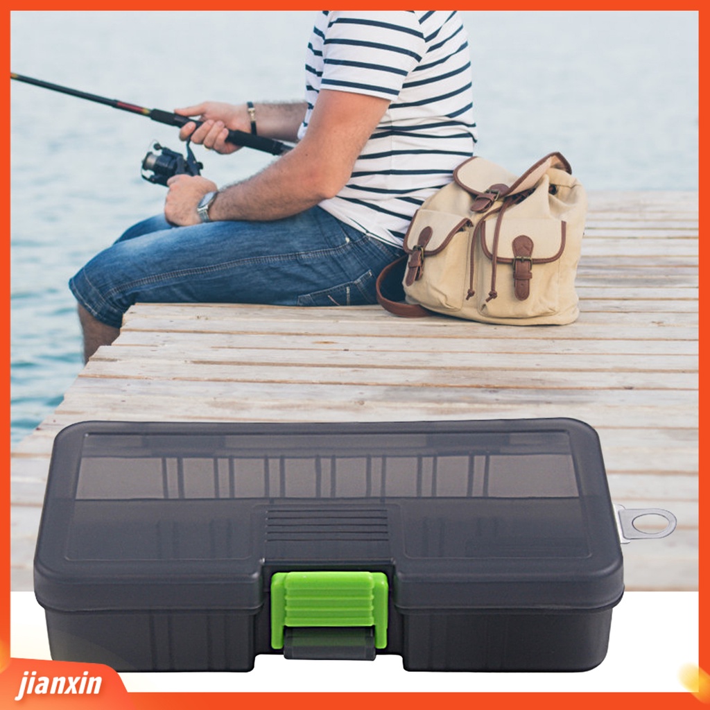 (In Stock) Kotak Umpan Pancing Multifungsi Transparan Abu-Abu Kuat Removable DIY Baffle Tools Storage Heavy Duty Umpan Sequin Tackle Container Box Untuk Memancing Di Luar Ruangan