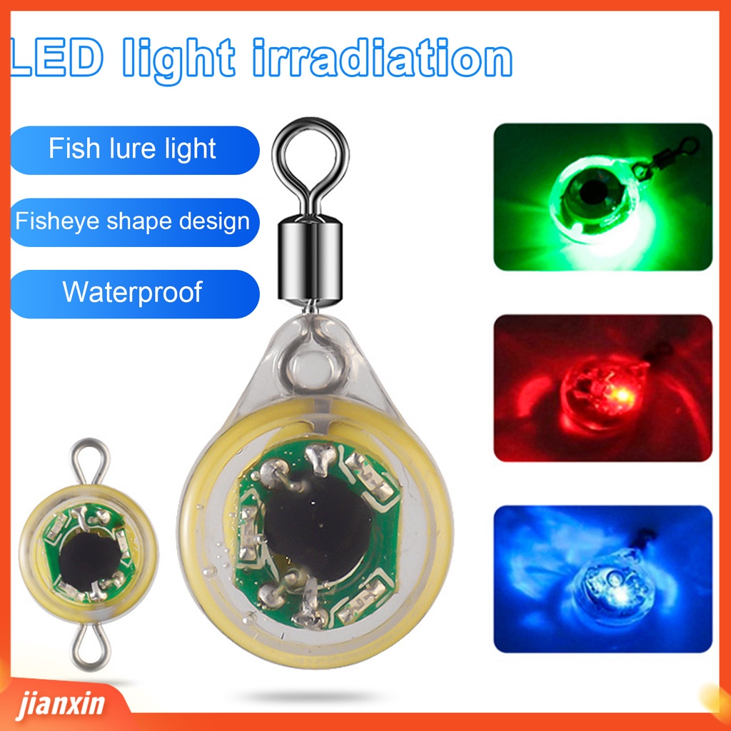 (In Stock) Memancing Umpan Lampu Deep Drop Underwater Simulasi Fisheye Tackle Profesional Attract Fish Tahan Air LED Lure Attractant Button Fish Gathering Light Outdoor Fishing