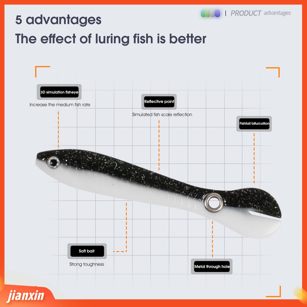 (In Stock) 5Pcs 10cm 6g Realistis Umpan Palsu Loach Bentuk Gigitan Aksesoris Praktis Buatan Umpan Perlengkapan Memancing