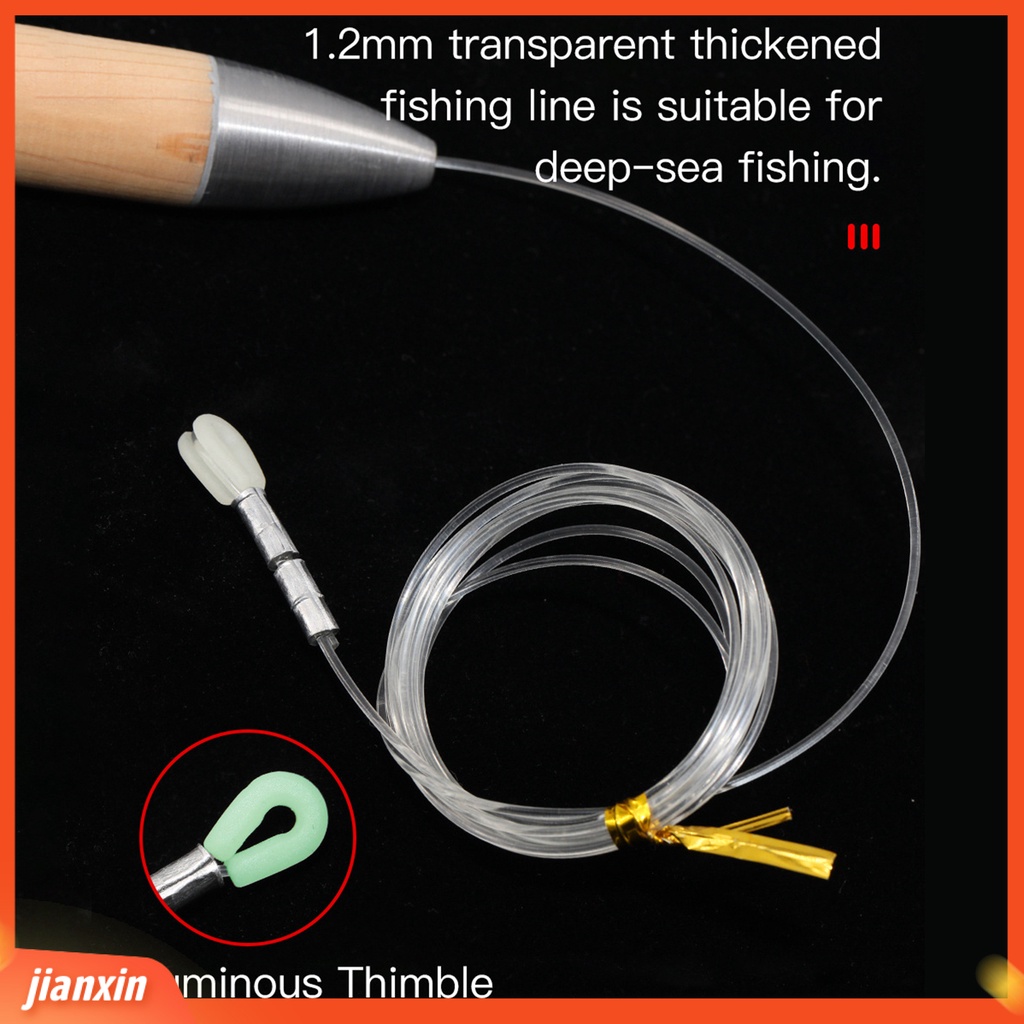 (Stok Tersedia) Spesifikasi Berbeda Kail Jigging Tajam Dengan Garis Umpan Kayu Pancing Jigging Hook Alat Pancing