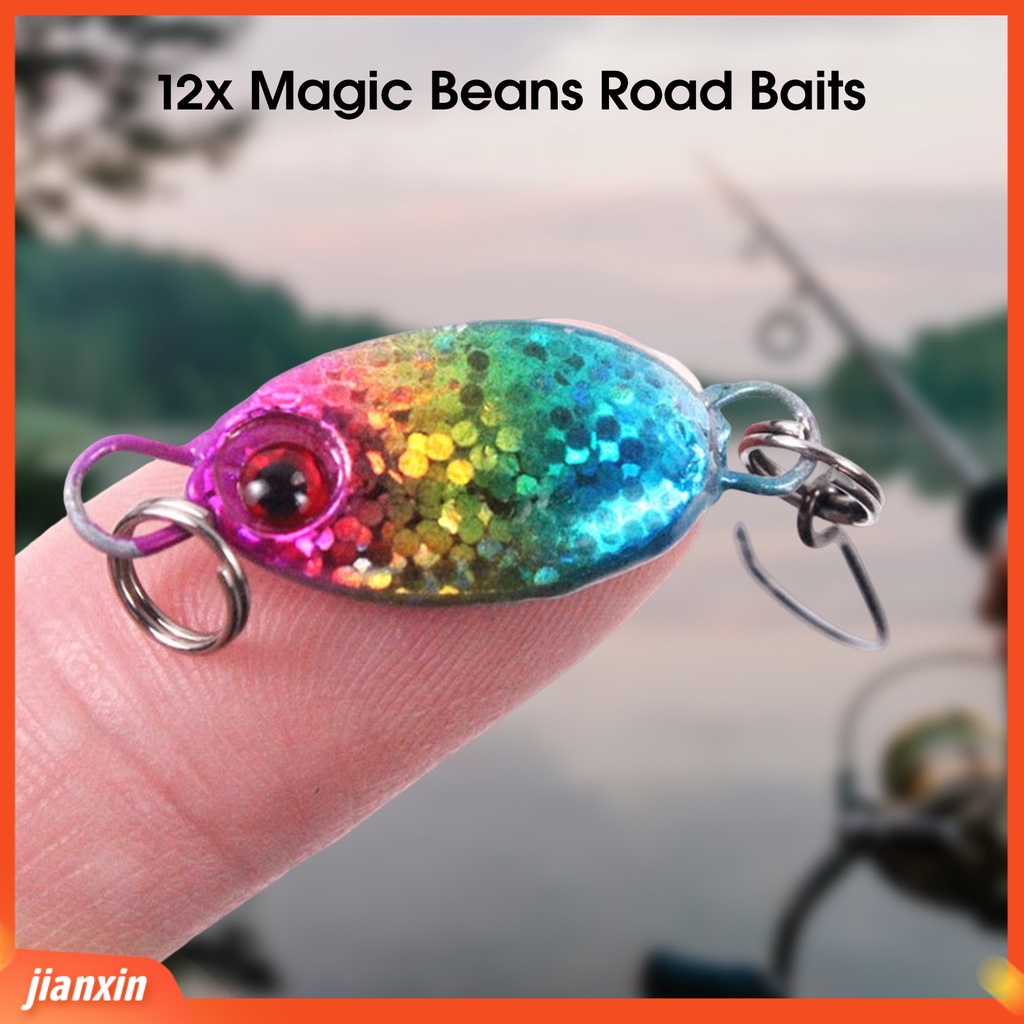 (In Stock) 12Pcs Umpan Ikan Umpan Mirip Hidup Menggoda Mini Simulasi Mata Ikan Tenggelam Memancing Umpan Untuk Angling