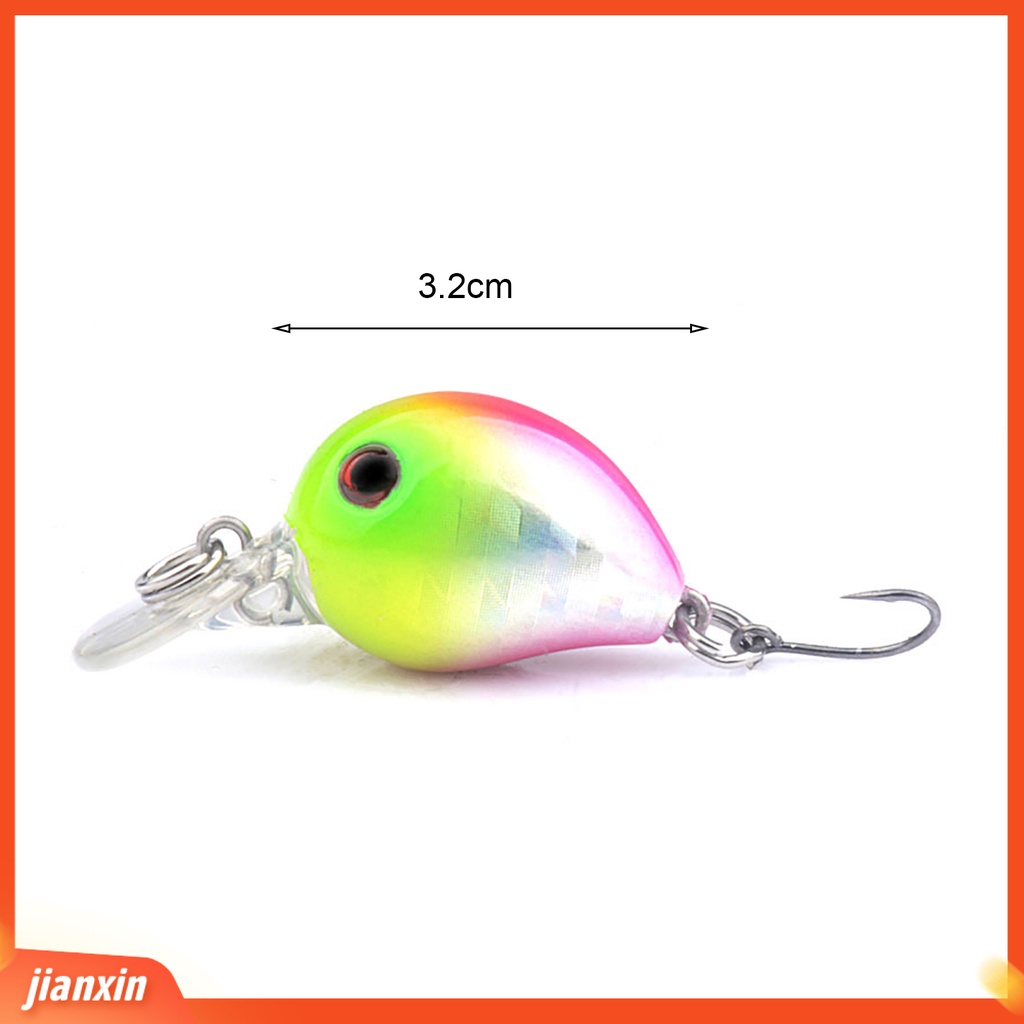 (In Stock) 3.2cm /1.5g Umpan Bionik 3D Simulasi Fisheye Tajam Kait Realistis Angling Mengambang Air Kait Tunggal Umpan Umpan Memancing Luar Ruangan