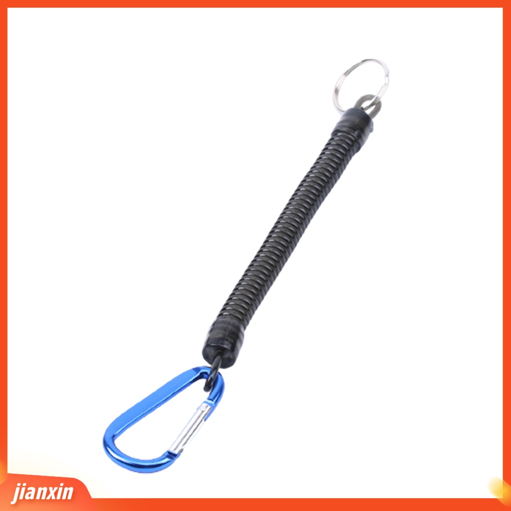 (In Stock) Tali Plastik Elastis Yang Dapat Ditarik Dengan Gesper Carabiner Fishing Tackle Aksesori