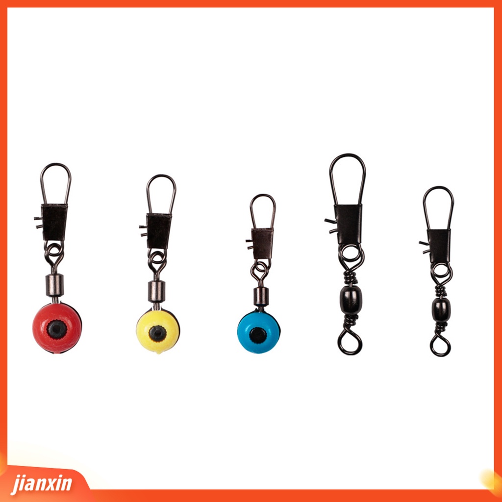 (In Stock) 50Pcs Snap Putar Konektor Pancing Garis Sinker Tackle Rolling Clip Dengan Kotak