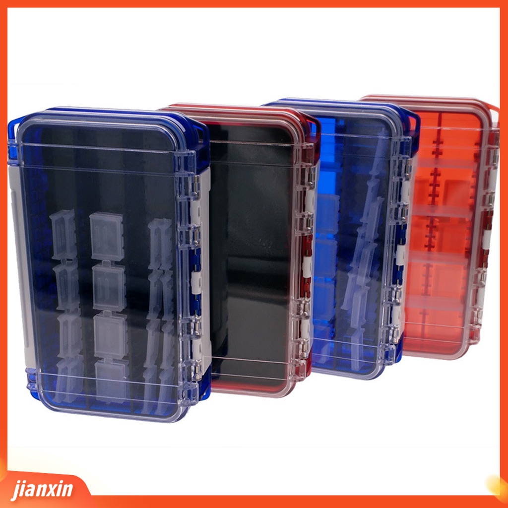 (In Stock) Fishing Tackle Box Dua Sisi Aksesoris Pancing Bahan Plastik Multifungsi Lure Case Untuk Memancing