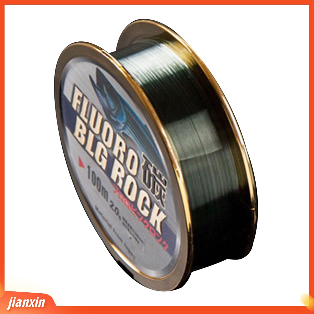 (In Stock) 100M Tali Pancing 0.104 - 0.552MM Fluorocarbon Alat Pancing Ikan Super Kuat